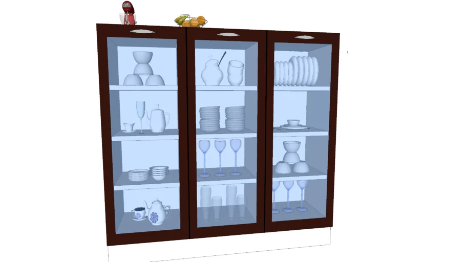 Crockery unit as well as Serving counter.