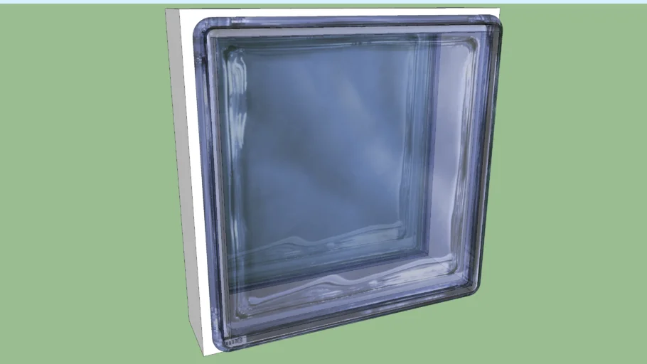 Brique de verre bleue