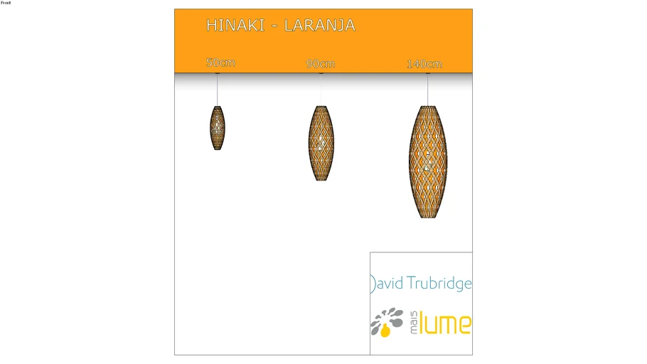 Luminária Pendente Hinaki Laranja.