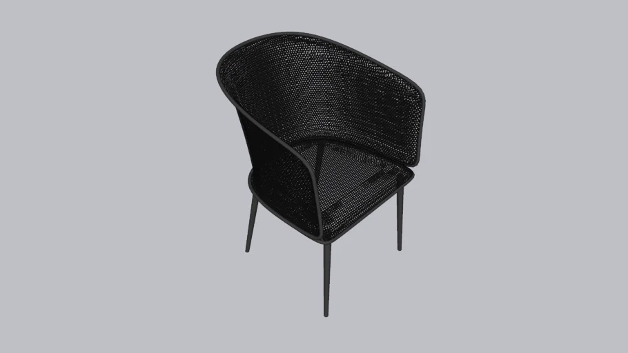 Mesh/jali/metal chair