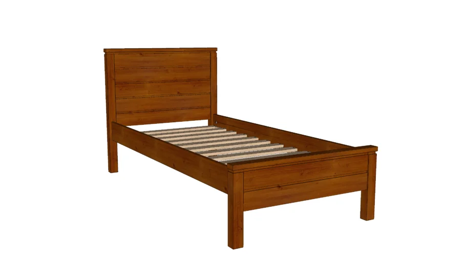 Cama de Solteiro em Madeira Maciça Madma Artemobili