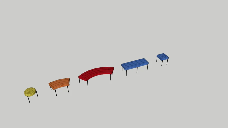 Featherlite Vivid Curved Bench