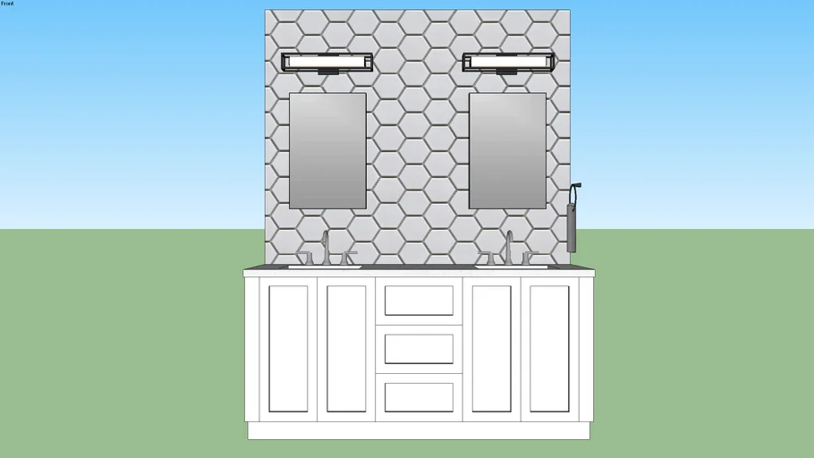 Double Sink Vanity 72 in