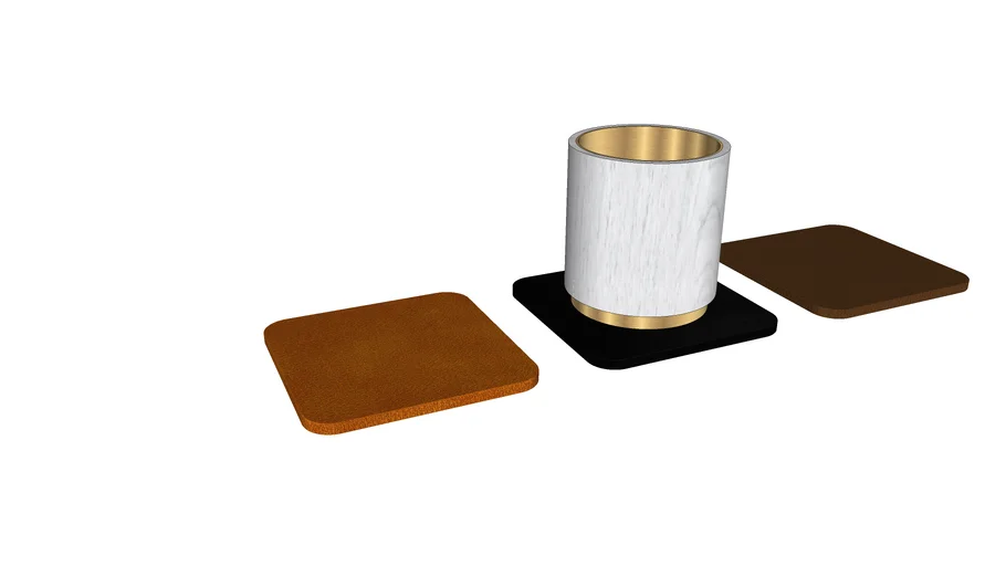 Coaster cup leather tatakan gelas