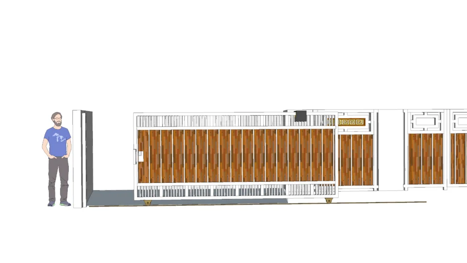 Pintu Gerbang Modern Minimalis + Lisplang Motif Kayu