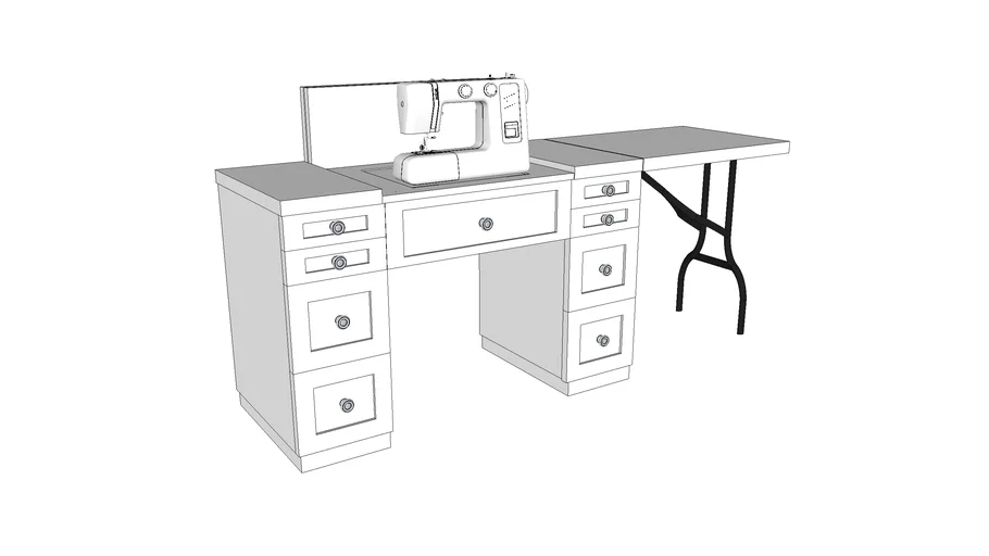 Sewing machine table