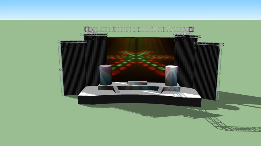 Outdoor Rock Show Stage