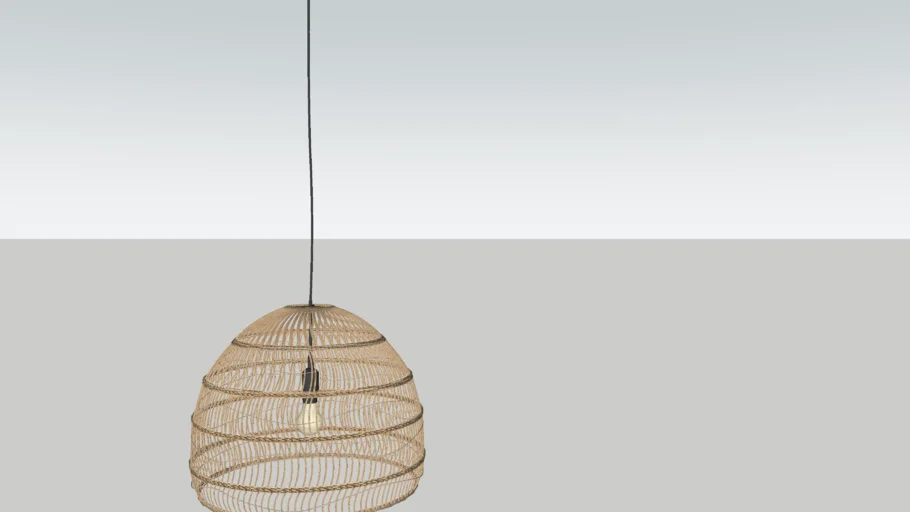 Suspension osier tressé