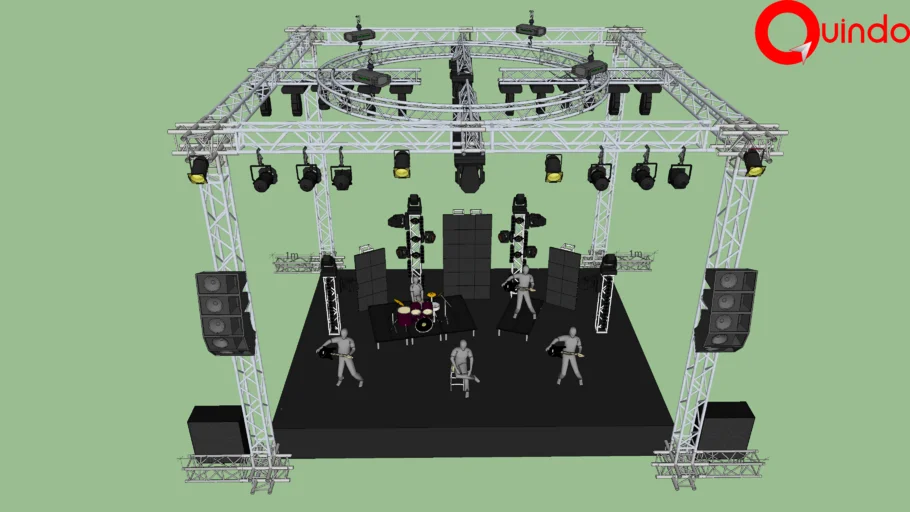 mini stage+truss+lighting