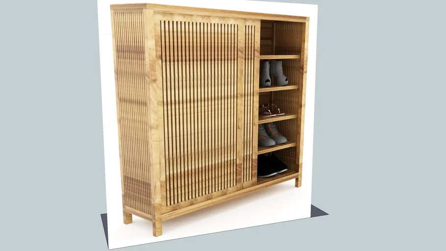 Wooden Shoe Cabinet