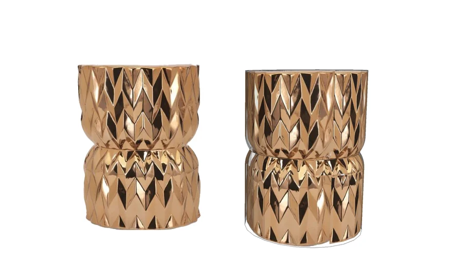 Asmara Ceramic Gold Garden Stool