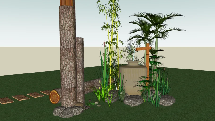 Bamboo Outdoor Fountain