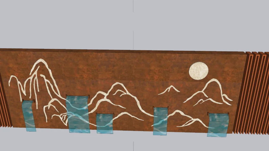 铁艺景墙（Wrought iron wall）