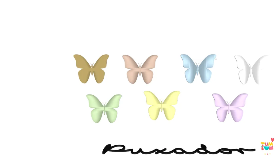 Puxador Borboleta - Linha Fluir