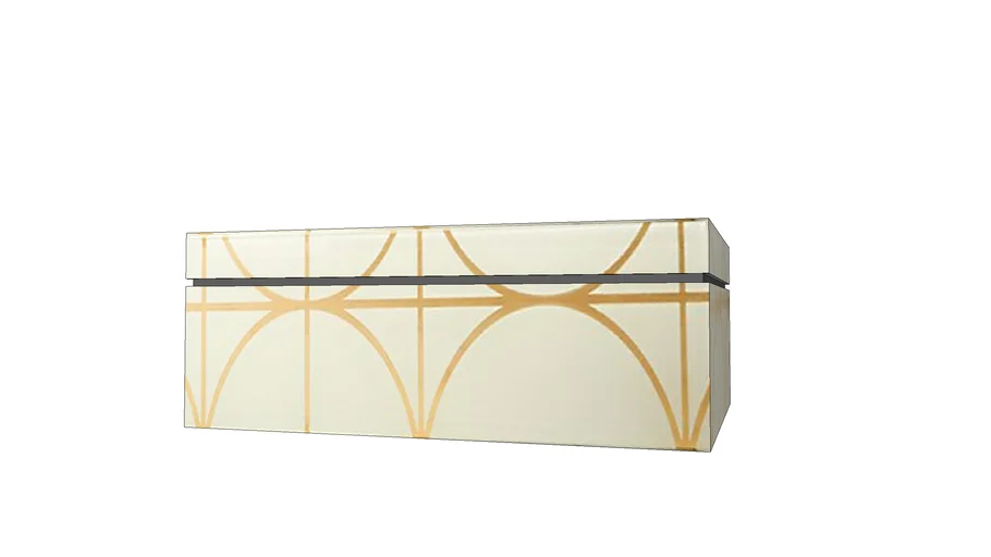 CB2_Circuit White and Gold Glass Jewelry Box