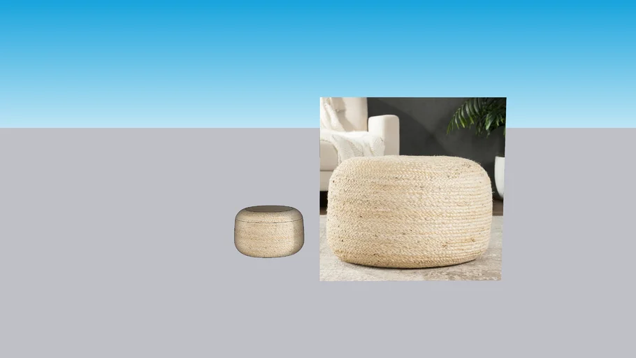 WAYFAIR - Shipka 29'' Wide Round Pouf Ottoman