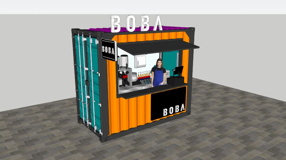 Mini Drink Kiosk Container (Pearl Tea/ Boba)