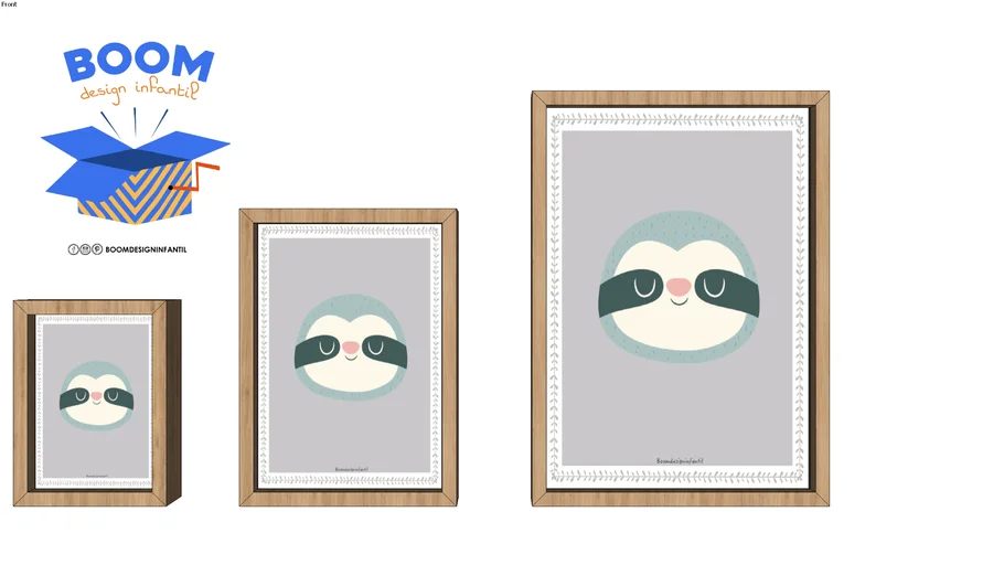 Quadro infantil "preguiça"