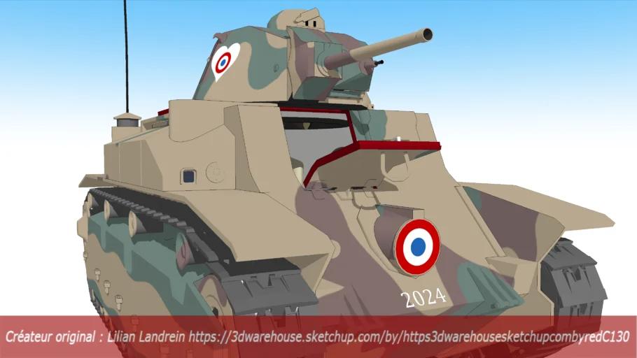 WW2 French army Renault D2 tank