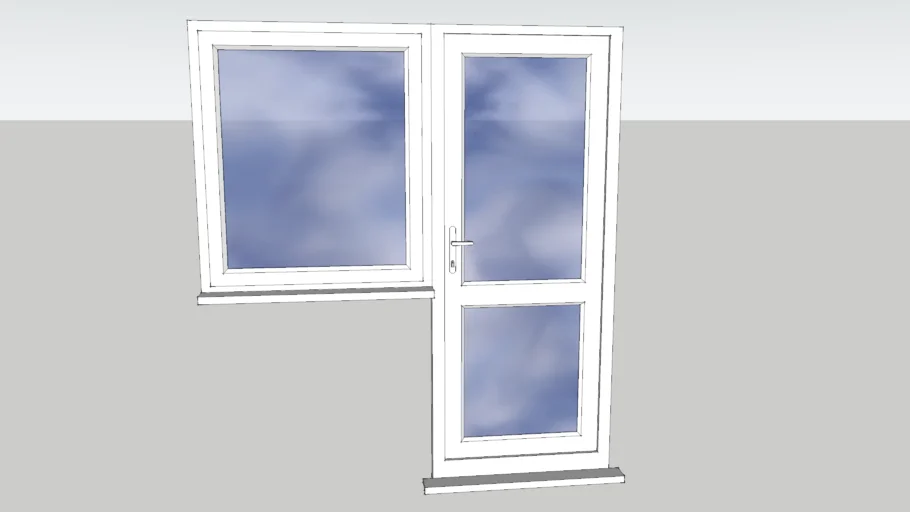 Window with door 02
