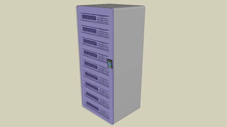 Server Rack with Keypad