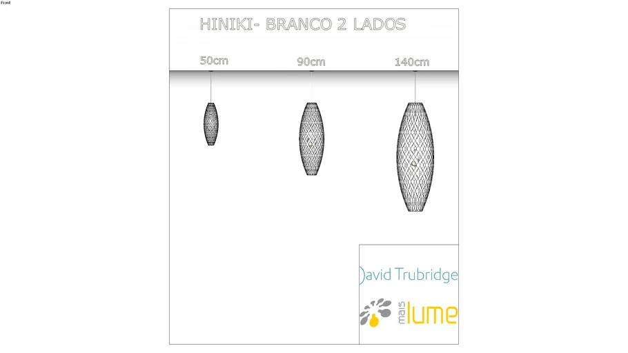 Luminária Pendente Hinaki Branco 2 Lados