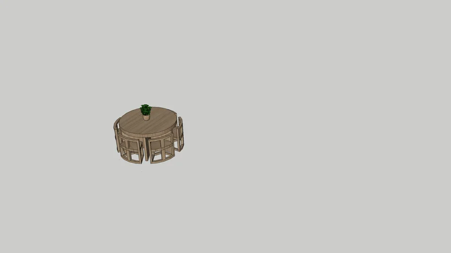 Meja Makan Minimalis Bulat (  Round/ Circle Table )