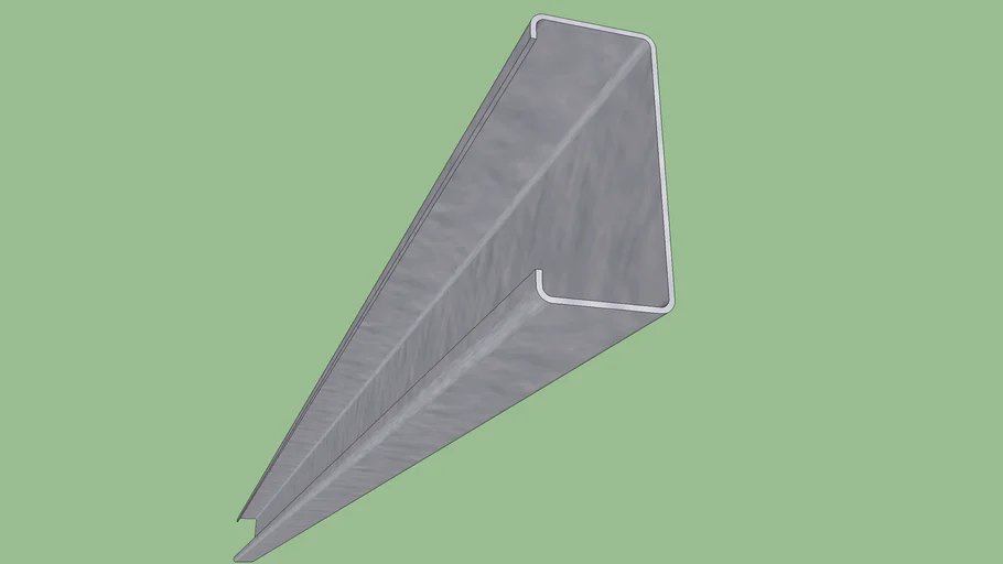 PERFIL C GALVANIZADO 100 x 45 x 1 cm x 2 mts x 2 mm