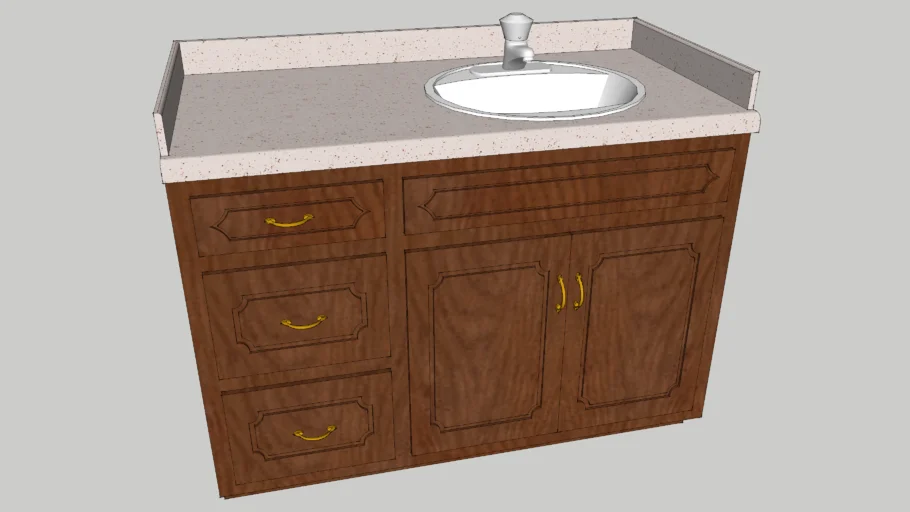 bathrooom vanity with single sink