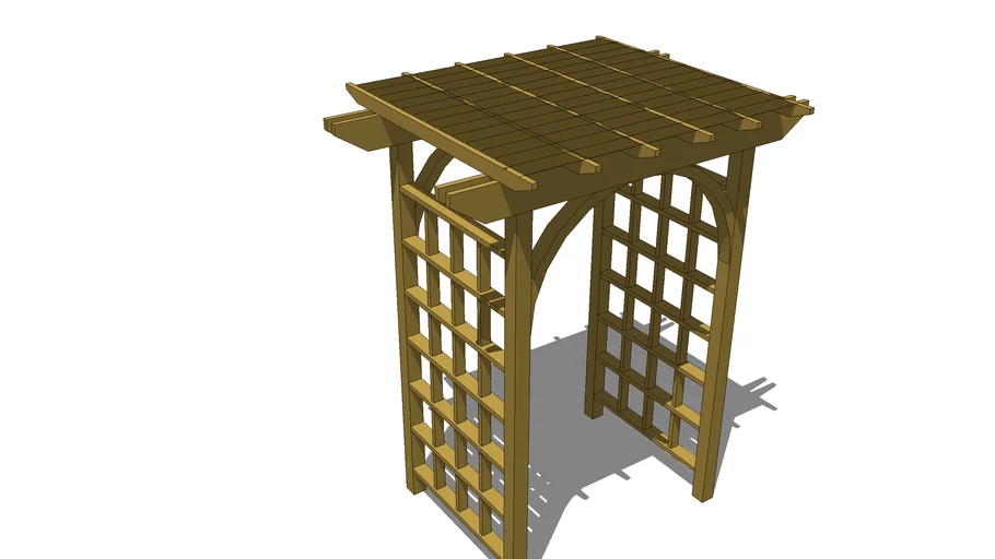 Arbor trellis with roof