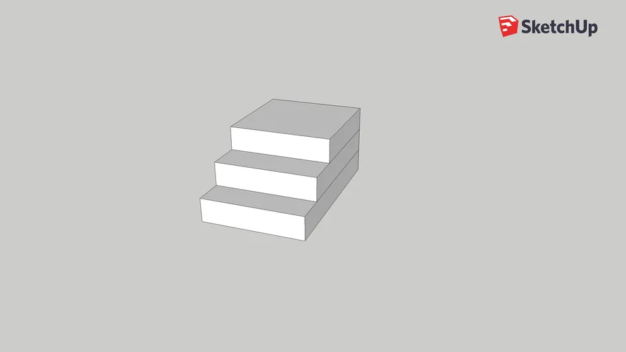 3 step corner stairs