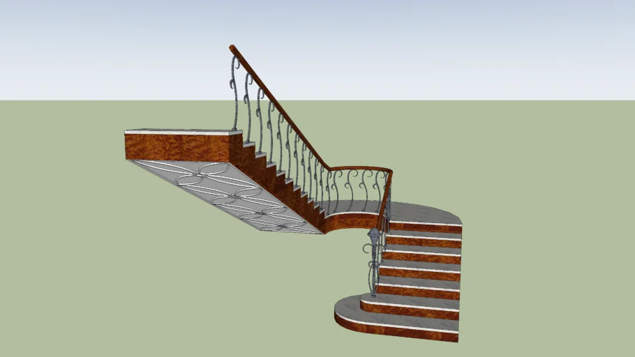 Ornate Switchback Staircase