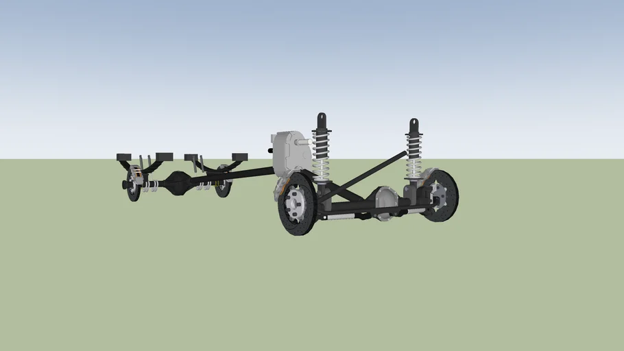 straight axle truck drivetrain | 3D Warehouse