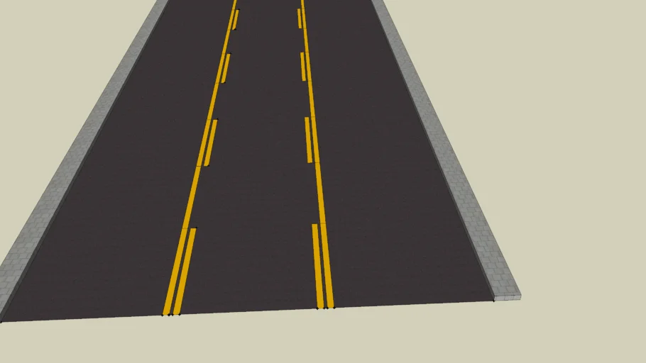 Three Lane Roadway with CTO | 3D Warehouse