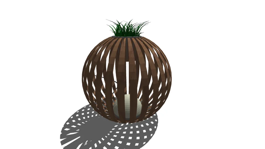 bamboo floor lamp design skp model