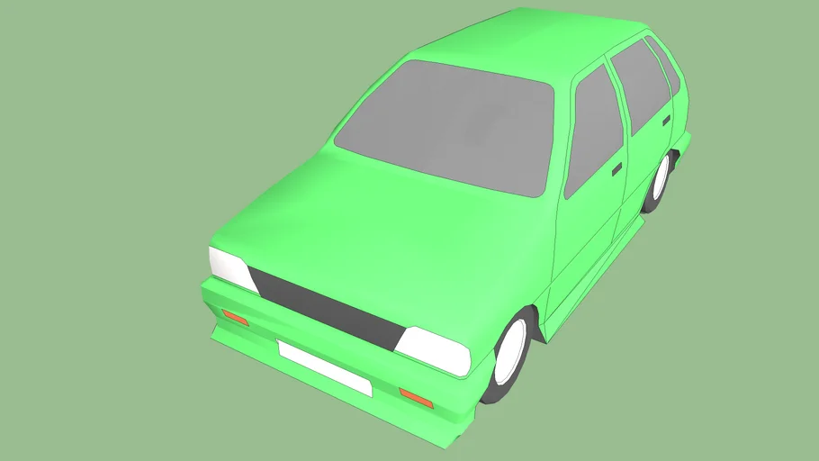 The 99th Model! A Maruti 800 with the Yiff bodykit and lower suspension!