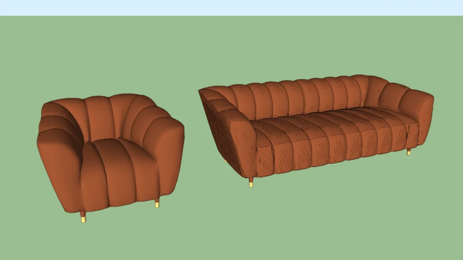 Sofa and armchair