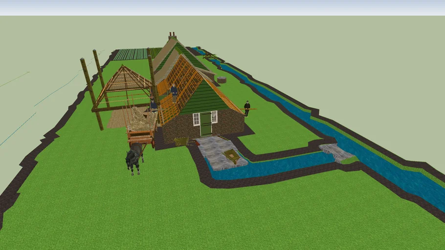 farm, house, construction, Dutch