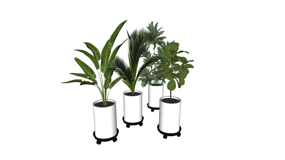 Planter pot with Mobile tray
