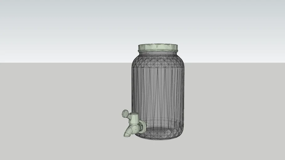 SOMMARFLÄDER Jar with tap, clear glass/light green 3litre  #ikea