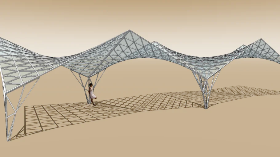 Double Hyperbolic Parabola Canopy