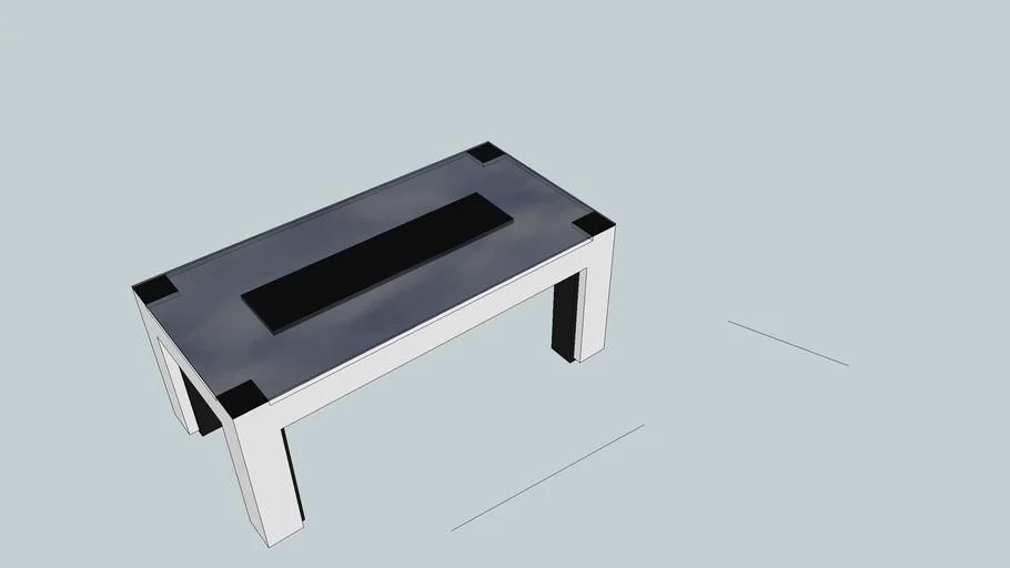 Mesa de Comedor en Melamina y vidrio