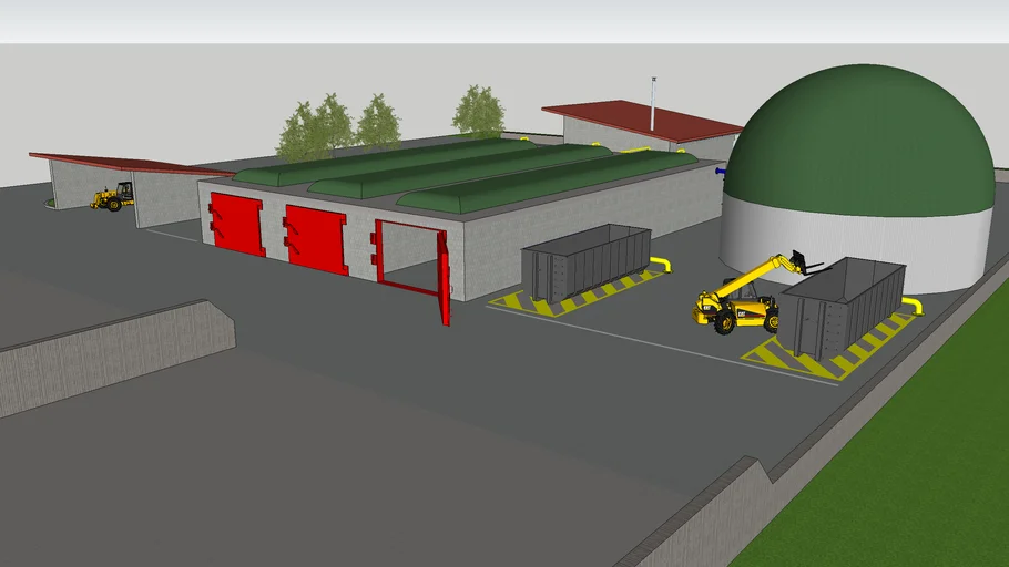 agricultural biogas plant, Biogasanlage