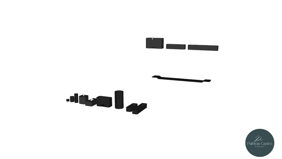 Acessórios para banheiro Black stone 