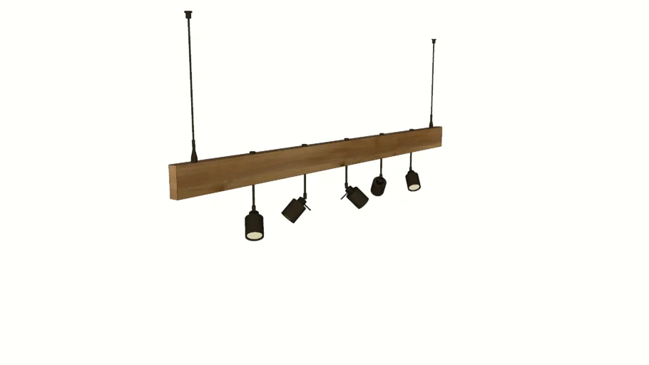Wood Track Lighting Fixture