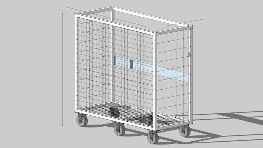 simple six wheels trolley