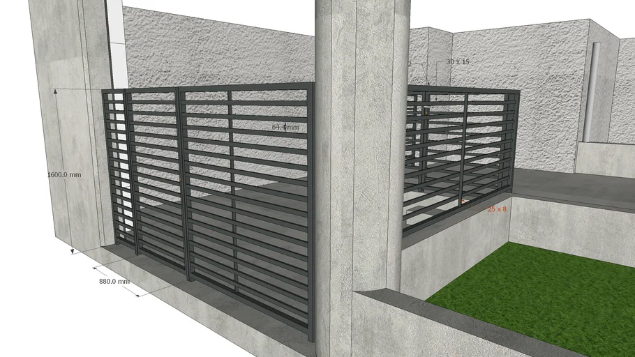 Metal railings