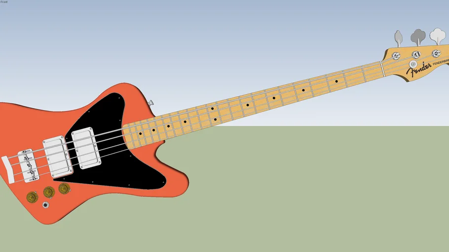 Custom Salmon Fenderbird Bass Guitar