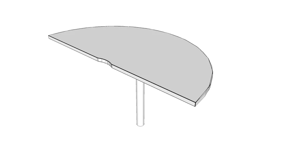 Mesa semi-circular