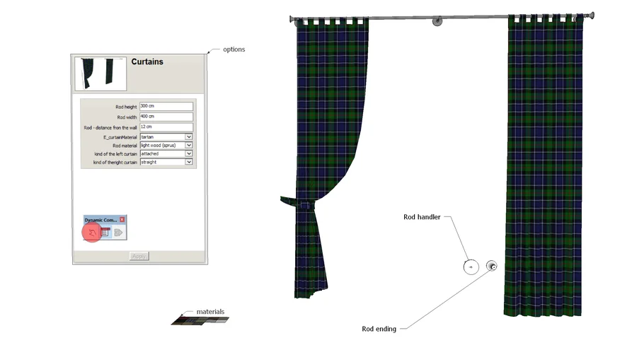 Adjustable and animated curtains